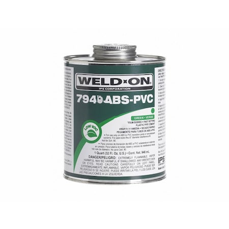 Weld-On 8 oz. ABS PVC 794 Transition Cement in Green 10275
